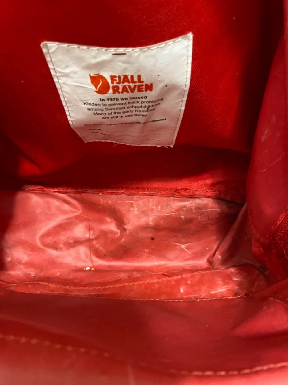 Fjallraven Kanken Red Backpack Bag